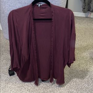 Maroon cardigan